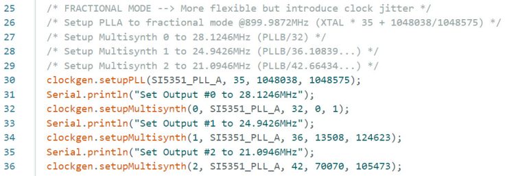 Si5351 Clock Generator Programming+ – Telecommunications, Navigation ...